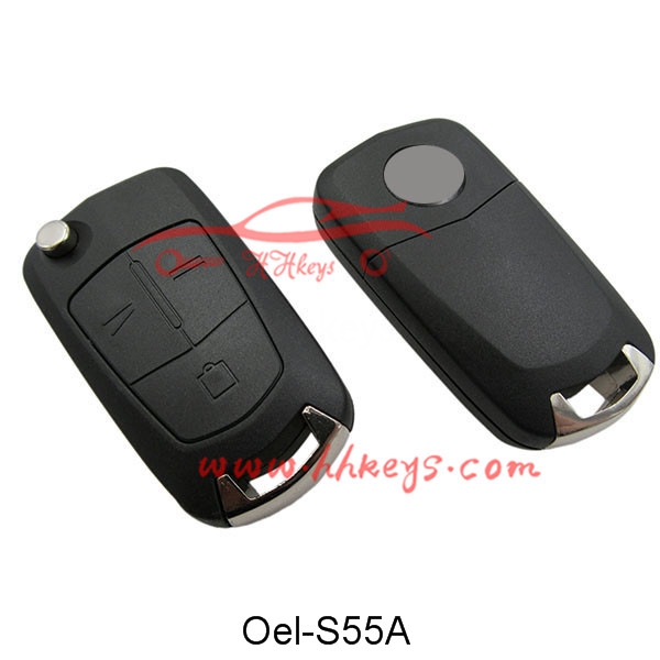 New Fashion Design for Blank Car Key -
 Opel 3 Button Flip Remote Key Blank (HU43, Round Logo) – Hou Hui