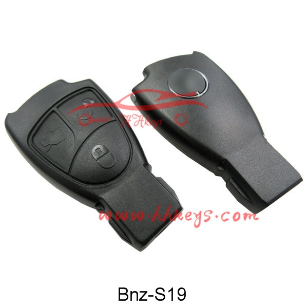 Benz 3 Button Smart Key Shell (No Battery Clip, No Blade,With Logo)