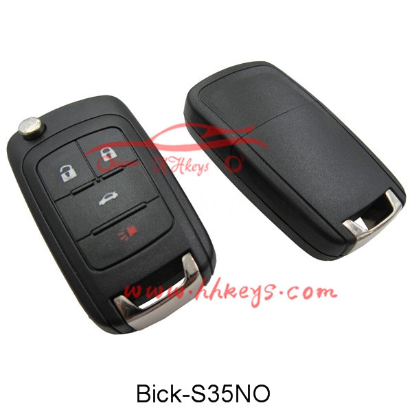 Buick 3+1 buttons remote key shell No Logo