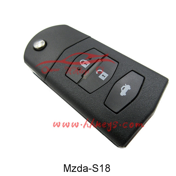 Mazda Original 3 Buttons Flip Key Shell