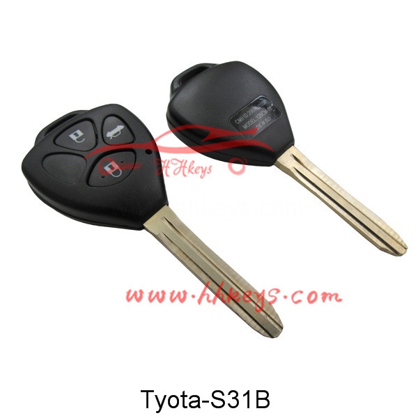 OEM/ODM Manufacturer Car Key Blank -
 Toyota 3 Buttons Remote key shell – Hou Hui