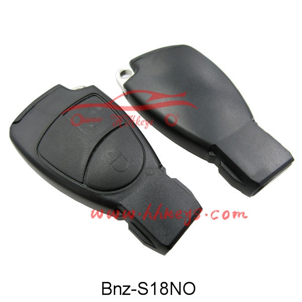 Benz 2 Button Smart Key Shell (With Battery Clip, With Blade,No Logo)