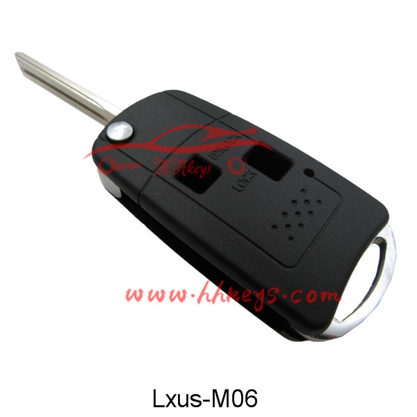Factory making Automatic X6 Key Cutting Machine -
Lexus no button rubber pad 2 Buttons modified flip key shell with logo – Hou Hui detail pictures