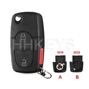 2/3/4 Butons old Flip Key Shell For Audi Car Key Replacement