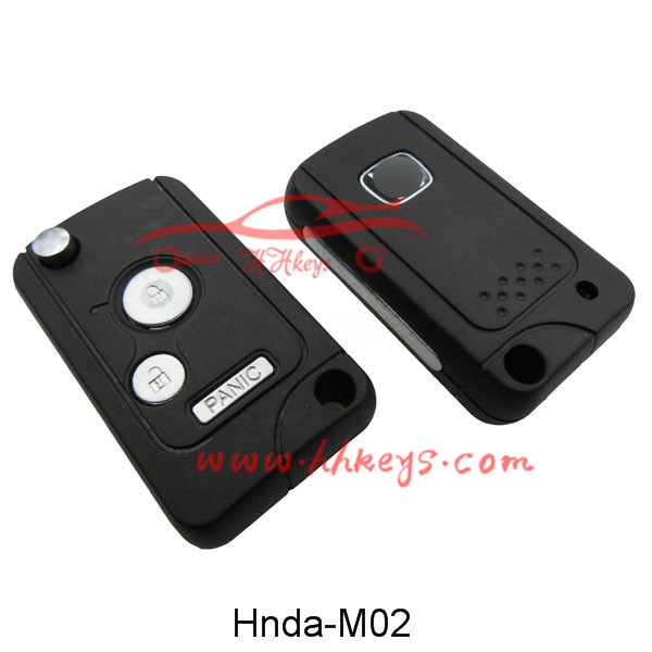 Honda 2+Panic Button Modified Flip Key Shell