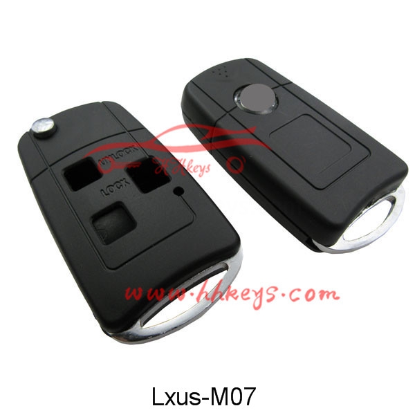 Lexus no button pad 3 Buttons modified flip key shell