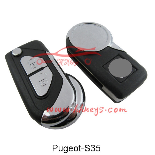 Peugeot/Citroen 307 2 Button Flip Remote Key Shell