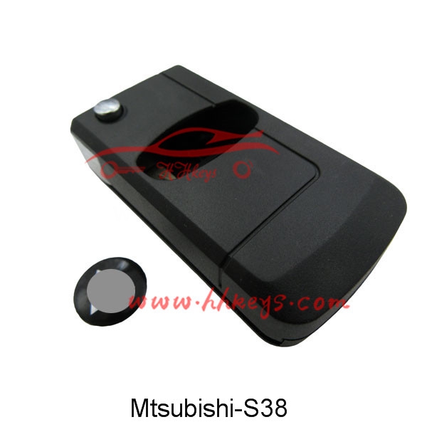 Mitsubishi 2 Buttons Flip Key Shell With Right Blade No Button