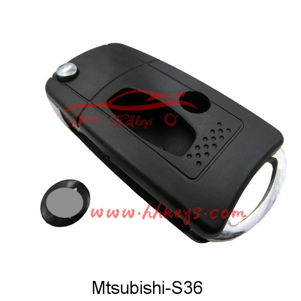 Mitsubishi 3 Buttons Flip Key Shell With Right Blade（No Button）