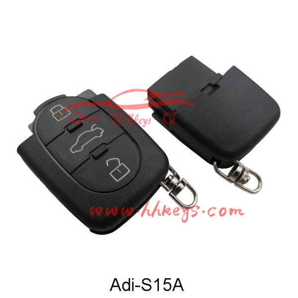 Audi 3 Buttons Remote Key Case With 2032 Battery Holder (CR2032)