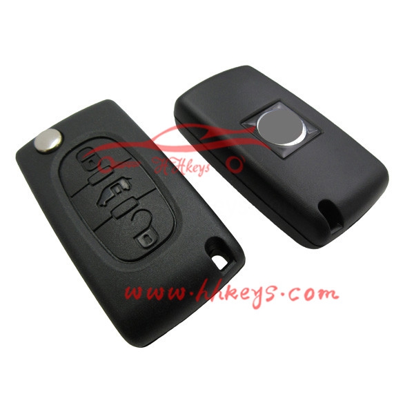 New Arrival China 4d63 80 Bit Transponder Chip -
 Peugeot Style Fiat 3 Button Flip Car Key Shell (Middle Button Van Sign) – Hou Hui