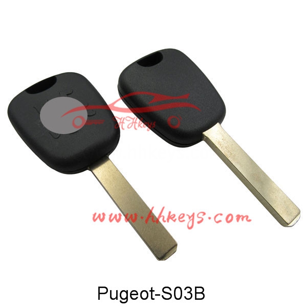 Peugeot 307 transponder key shell with plastic logo
