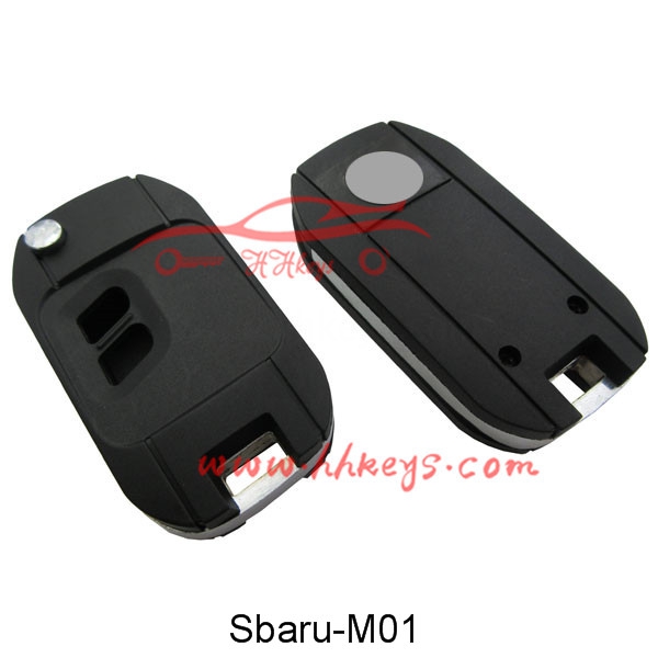 Cheapest Factory Chip Key Shell -
 Subaru 2 Buttons Modified Flip Key Fob Case – Hou Hui