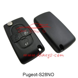 Super Lowest Price Smart Car Key -
 Peugeot/Citroen 4 Button Flip Key Shell No Logo (HU83,CE0536) – Hou Hui