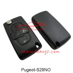 Quality Inspection for Key Transponder Chip -
 Peugeot/Citroen 4 Button Flip Key Shell No Logo (HU83,CE0536) – Hou Hui