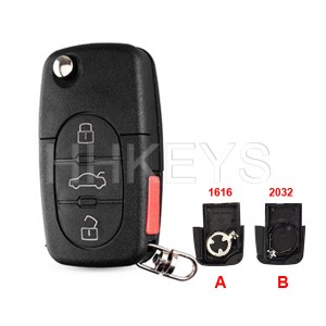 2/3/4 Butons old Flip Key Shell For Audi Car Key Replacement