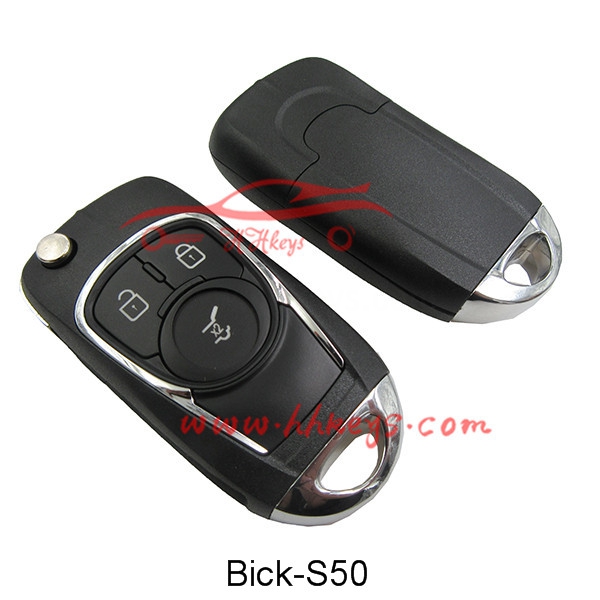 Buick 3 Buttons Modified Flip Key Shell
