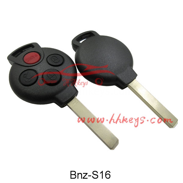 Benz 3+1 Buttons Smart Remote Key Shell  No Logo