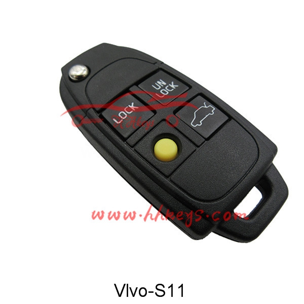 Volvo 4 Button Flip Remote Key Shell