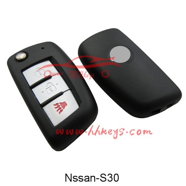 Leading Manufacturer for Car Key Transponder Chip -
 Nissan 2+1 Buttons flip key shell – Hou Hui