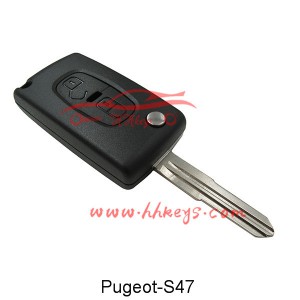 Peugeot 4007/4008 2 Button Flip Remote Key Shell