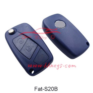 Fiat Punto Ducato 3 Buttons Flip Remote Key Shell (Blue)