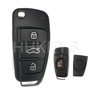 3 Buttons Folding Flip Key Shell For Audi A6L