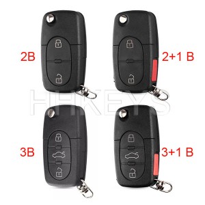 2/3/4 Butons old Flip Key Shell For Audi Car Key Replacement