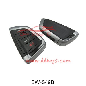 BMW 3 + 1-knappen Svart Smart Key Shell