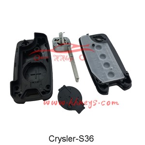 Chrysler 4 Buttons flip key shell