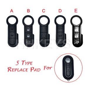 3 Buttons Remote Key Rubber Pad For Fiat 500
