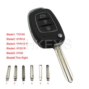 3 Buttons Remote Key Shell For Hyundai I20 2017+