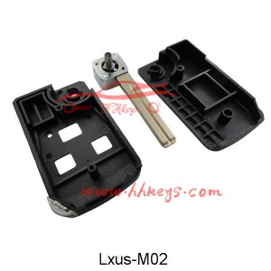 Lexus 3 Buttons modified flip key shell No Button