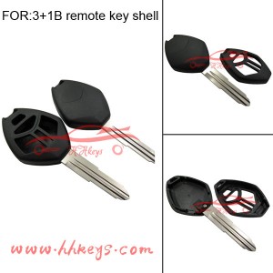 Mitsubishi 3+1 Buttons Remote Key Shell With Right Blade No Button No Logo