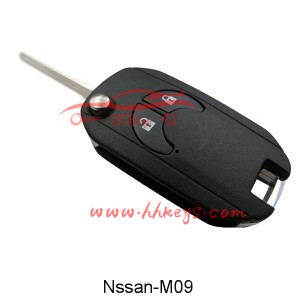 Nissan 2 Buttons modified flip key shell