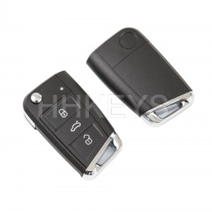 3 Buttons Flip Blan Key Shell for VW Golf 7 MQB Car Key