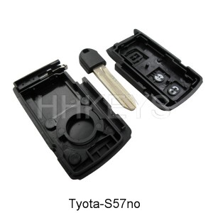 Toyota Crown 2 button smart key remote shell with TOY43 blade with no logo