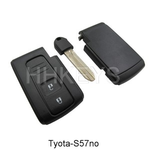 Toyota Crown 2 button smart key remote shell with TOY43 blade with no logo