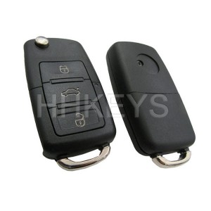 3 Buttons Flip Key Blank For VW