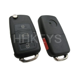 3+Panic Buttons Flip Key Shell For VW