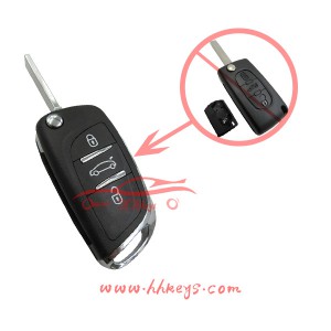 Discountable price 4c Auto Cn3 Transponder Chip -
 Citroen 3 Buttons Modified Flip Key Shell (VA2,CE0536) – Hou Hui