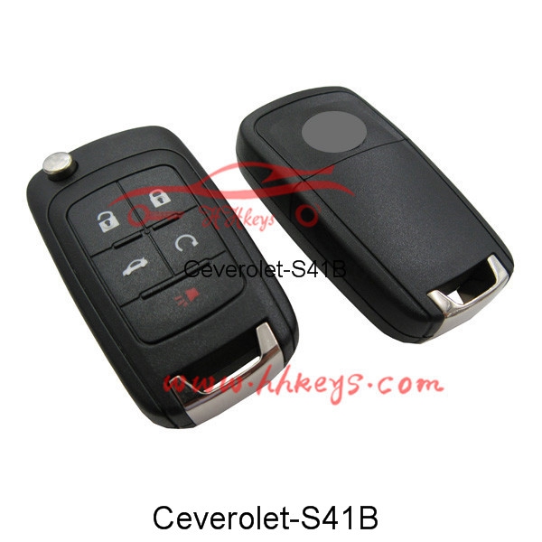 Chevrolet 5 Przyciski Klapki Key Blank z okrągłym logo