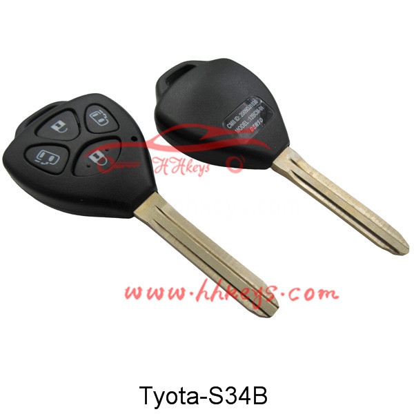 Toyota 4 Buttons Remote key shell