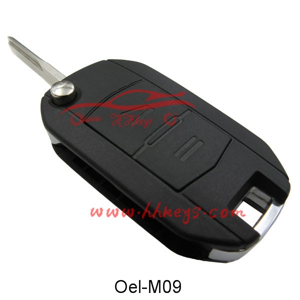 Opel 2 Buttons Modified Flip Key Shell (HU43)