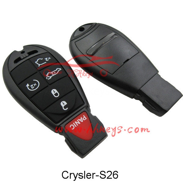Chrysler Black Color 5+1 Buttons Smart Key Shell With Blade