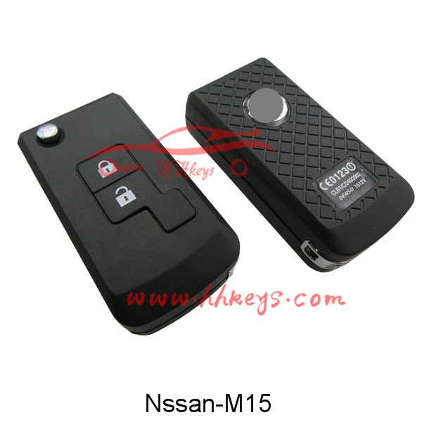Nissan 2 Buttons modified flip key shell