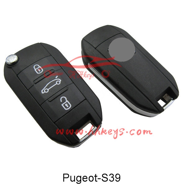 Peugeot 407 3 Nút Lật chính Fob Shell