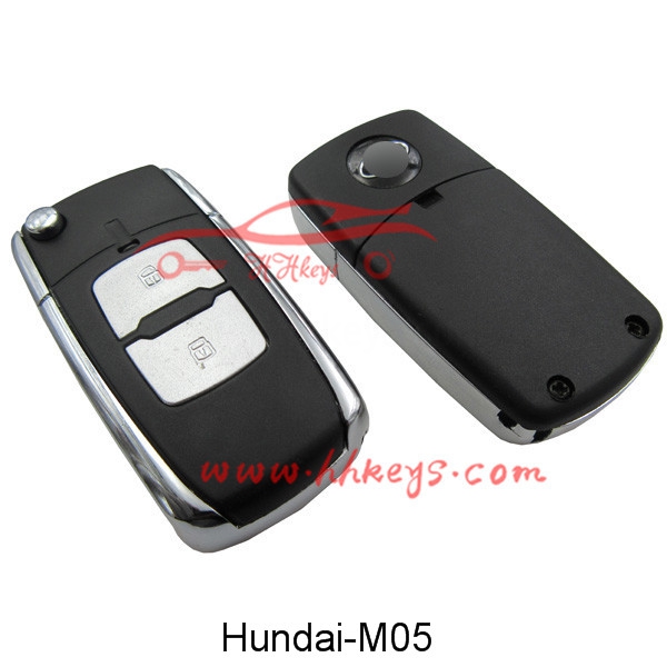 Hyundai Elantra 2 Buttons Modified Flip Key Shell With Left Blade