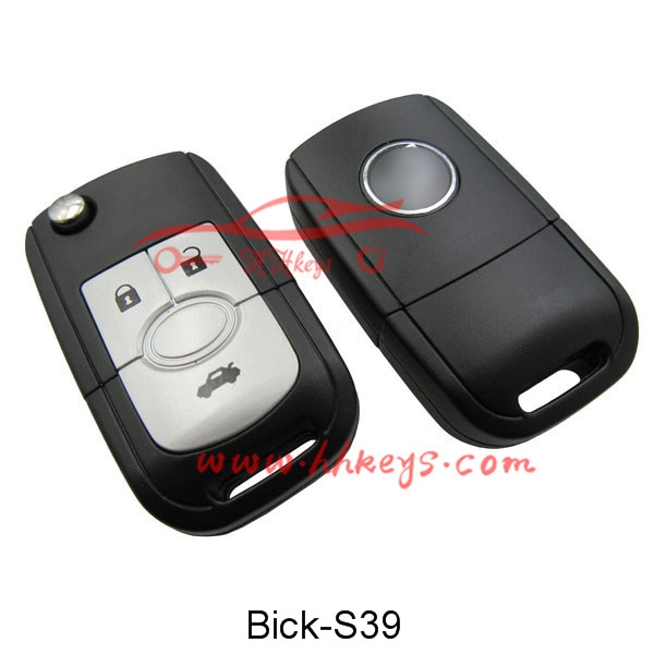 Buick Excelle 3 Buttons Flip Key Shell With Logo