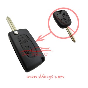 Best Price for Car Key Remote Fob -
 Peugeot 2 Button Modified Flip Key Shell (SX9 Blade) – Hou Hui